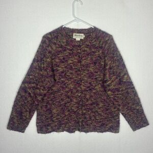 Harley of Scotland wool blend cardigan size Lg.
